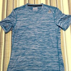 Reebok Men's Heathered Blue Athletic Tee